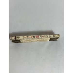 VTG LUFKIN No. 066D "Red End" Rule 6 ft Extension Folding Wood Measure USA